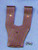 Black leather Zouave bayonet frog with dual belt loops for Civil War reenactment gear.