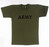 Army Physical Training T-Shirt with military print and olive drab fabric.
