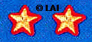Star insignia, lieutenant colonel collar civil war embroidered wool design