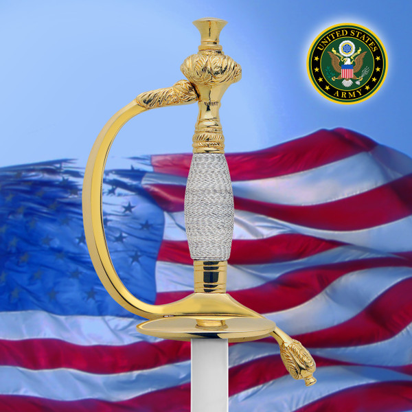 US Army NCO Sword with 24K gold-plated hilt