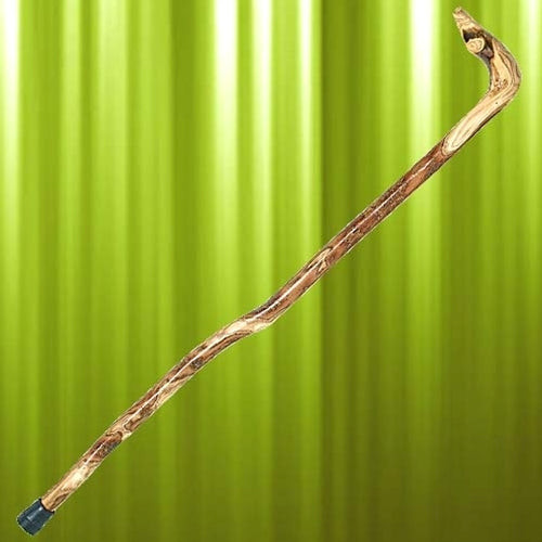 Ozark Root Cane handcrafted from solid sumac root with natural rustic texture and walking tip.