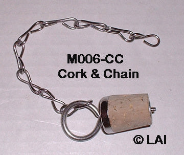 Canteen cork and chain replacement for historical canteens.