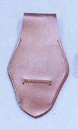 Black leather sword frog for marine officer sword belts and historical military uniforms.