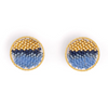 Beaded Handwoven Sweet Tart Stud Earrings
