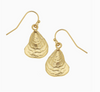 Gold Oyster Shell Earrings
