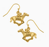 Gold Racehorse Earrings