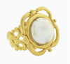 Handcast Gold Pearl Adjustable Ring