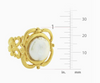 Handcast Gold Pearl Adjustable Ring