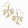 Small Gold Coral Earrings