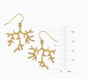 Small Gold Coral Earrings