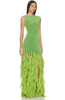 Marison Ruffled Fringe Gown