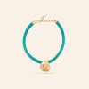 Concha Necklace in Cerulean and Gold