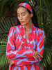 Hair Band in Red Ikat