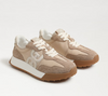 Langley Sneaker in Tan Mesh Suede