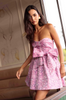 Nadeen A Line Mini Dress in Pink & Purple