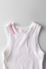 Zigzag Stitch Detail Ribbed Layering Tank Top