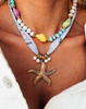 Lilac Scarf Starfish Necklace