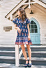 Addison Dress in Fall Floral Navy