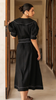 Camilla Dress in Black Linen