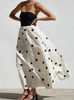 Polka Dots Bandeau Tube Strapless Dress