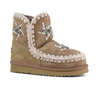 Eskimo 18 Wool stars & Rhinestones in Pink Brown