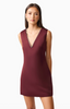Livia Shift Mini Dress in Burgundy