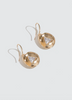 Trudy Gold Disc Gem Drop Earrings