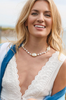 Santa Barbara White Pearl Statement Necklace