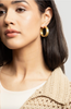 Small Scalloped Gold Hoop Earring
