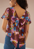 The Lynn Top in Prairie Floral Cinnamon Mauve