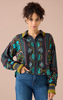 Roxanne Shirt in Black Floral Tile
