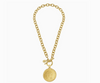 Princess Diana Coin On Gold Front Toggle Necklace