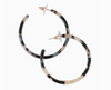 1.25" Skinny Tortoise Hoop Earrings