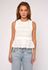 Ebba Sweater Tank in White