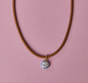 Bezel Clasp Cord Necklace