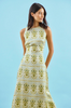 Faith Dress Green Trellis