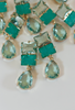 Amalfi Turquoise Ombre Gem Drop Statement Earrings