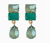 Amalfi Turquoise Ombre Gem Drop Statement Earrings