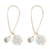 Pearl and Glass Statement Threader Earrings