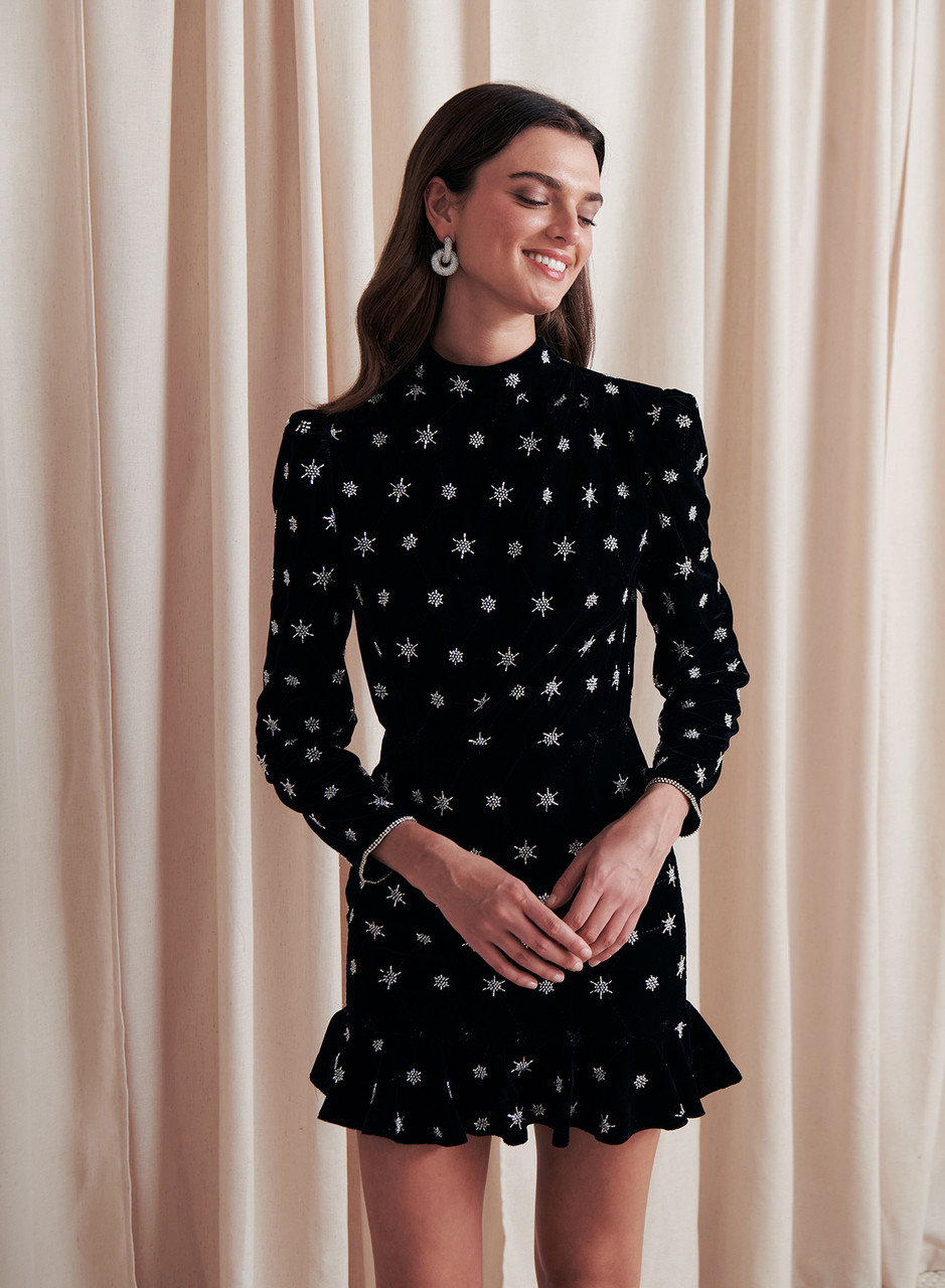 Merryn Beaded Embellished Velvet Mini Dress - Scout and Molly's Columbia Merryn Beaded Embellished Velvet Mini Dress - Scout and Molly's Columbia
