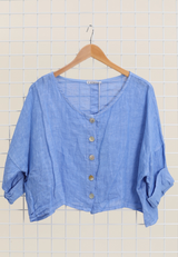 3/4 Sleeve Linen Jacket Top