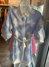Jade Shirt Dress in Butterfly Emb