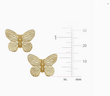 Gold Butterfly Stud Earring