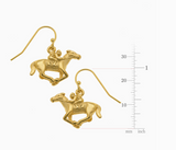Gold Racehorse Earrings