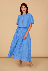 Georgia Skirt in Azul Lace