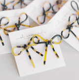 Brown Tortoise Bow Stud Earrings