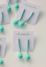 Turquoise Swingy Statement Earrings