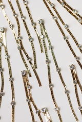 Diamond Dotted Gold Cluster Earrings