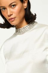 Riley Top in Ivory Satin