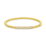 Curved Pave Bar Stretch Bracelet